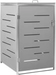 vidaXL M&uuml;lltonnenbox f&uuml;r 1 Tonne Edelstahl 69x77,5x115 cm