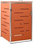 vidaXL M&uuml;lltonnenbox f&uuml;r 1 Tonne 69x77,5x115 cm Edelstahl