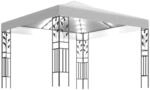 vidaXL Pavillon mit LED-Lichterkette 3x3 m Wei&szlig;