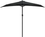 vidaXL Balkon-Sonnenschirm Alu-Mast Schwarz 270x144x222cm Halbrund 312500