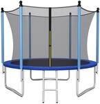 Costway Trampolin Outdoor &Oslash;244 cm GS Zertifiziert mit Leiter & Netz