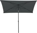 Siena Garden Marktschirm City 210 cm x 140 cm Grau mit Schieber