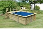 Karibu Pool 2 44 mm Set KDI mit 2 Sonnenterrassen