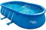 Summer Waves Quick Pool Set Aufblasbar Blau 549 cm x 345 cm x 107 cm