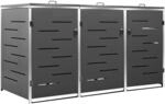vidaXL M&uuml;lltonnenbox f&uuml;r 3 Tonnen Edelstahl 207x77,5x115 cm Edelstahl