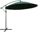 vidaXL Ampelschirm Gr&uuml;n 3 m Aluminium-Mast 47221