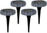 N&auml;ve LED-Solar-Bodenleuchte 4er-Set mit Erdspie&szlig; 12,5 cm