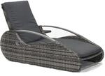 Garden Pleasure Lounger Alassio 62,5 cm x 66,5 cm x 194,5 cm Schilfgrau
