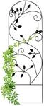 Relaxdays Rankgitter mit Vogel Eisen Schwarz 120 cm x 40 cm x 0,5 cm 1,7 kg