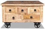 vidaXL Couchtisch Raues Mangoholz 70x70x40 cm