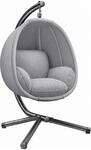KESSER H&auml;ngesessel Luxe mit Gestell und Sitzkissen Indoor und Outdoor Grau