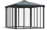 Canopia Ledro 3 x 3 geschlossener Pavillon Anthrazit Grau