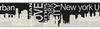 Bricoflor New York Tapetenbordüre Modern Schriftzug Tapeten Bordüre in Schwarz und