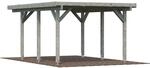 Palmako Einzelcarport Karl Grau tauchgrundiert 360 cm x 512 cm