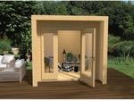 Weka Holz-Gartenhaus Flachdach Unbehandelt 245 cm x 250 cm