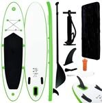 vidaXL SUP-Board-Set Aufblasbar Gr&uuml;n und Wei&szlig; 92734