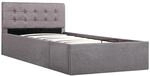 vidaXL Stauraumbett Hydraulisch Taupe Stoff 100x200 cm619357
