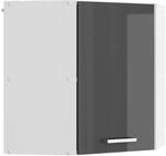 Vicco Eckh&auml;ngeschrank R-Line K&uuml;chen-Eckschrank Anthrazit Hochglanz/Wei&szlig; 57 cm