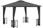 vidaXL Pavillon mit Seitenw&auml;nden & Doppeldach 3x3 m Anthrazit Modell 1