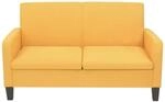 vidaXL 2-Sitzersofa 135 x 65 x76 cm Gelb