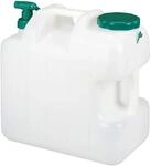 Relaxdays Wasserkanister Kunststoff Wei&szlig; BPA-frei mit Hahn 25,