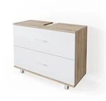 Vicco Waschbeckenunterschrank Ilias Sonoma/Wei&szlig; 80 x 61 cm