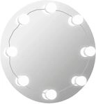 vidaXL Wandspiegel mit LED-Beleuchtung Rund Glas 3078641