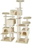 Tectake Kratzbaum Entissar 214 cm Sisal 138 x 60 x 214 cm Beige