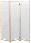 vidaXL 3-teiliger Raumteiler Creme 120 x 170 x 4 cm Stoff
