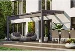 Skan Holz Terrassen&uuml;berdachung Novara 450 cm x 359 cm Schiefergrau