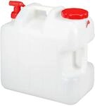 Relaxdays Wasserkanister PE/PP Wei&szlig; mit Hahn 25,