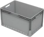 Eurobox-System Box Vollwand 60 cm x 40 cm x 32 cm Grau