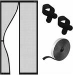 KESSER Magnet Fliegengitter f&uuml;r T&uuml;ren Ohne Bohren 110 x 220 cm Schwarz