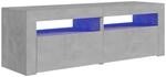 vidaXL TV-Schrank mit LED-Beleuchtung Betongrau 120x35x40 cm Modell 3