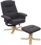 MCW Relaxsessel H56 mit Hocker Dunkelgrau