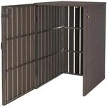 MCW 1-/2er WPC-M&uuml;lltonnenverkleidung J28 Grau 115x77x97cm
