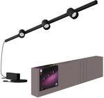 Philips Hue LED-Schienenbeleuchtung Perifo 3er Wandspots Schwarz