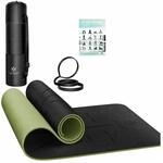 KESSER Gymnastikmatte TPE Rutschfest Gr&ouml;&szlig;e 183 x 61 cm Farbe Schwarz Hellgr&uuml;n
