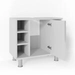 Vicco Waschbeckenunterschrank Fynn Wei&szlig; Hochglanz 60 x 54 cm