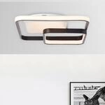 Brilliant LED-Deckenleuchte Cava 40 cm x 40 cm Wei&szlig; und Schwarz