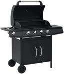 vidaXL Gasgrill Flammen Schwarz Stahl 310104
