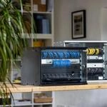 HMF 65707-02 Serverschrank Netzwerkschrank 7HE Unmontiert 19 Zoll Rack Schwarz