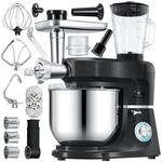 KESSER K&uuml;chenmaschine K-KM 3000 3 In 1 Fassungsverm&ouml;gen 5.5, 1400 W Schwarz