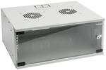 HMF 65704-07 Serverschrank Netzwerkschrank 4HE Unmontiert 19 Zoll Rack Lichtgrau