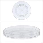 Relaxdays Drehteller Kunststoff Transparent Leichtl&auml;ufig 4 cm x 30 cm 0,42 kg