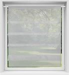 Bestlivings Bistrogardine Raffoptik mit Stangendurchzug Sky 90 cm x 110 cm Grau