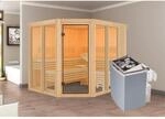 Karibu Sauna Airin 3 mit Ofen intergrierte Stg.Natur