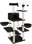 Tectake Kratzbaum Lilou 165 cm Sisal 120 x 61 x 165 cm Schwarz