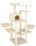 Tectake Kratzbaum Lilou 165 cm Sisal 120 x 61 x 165 cm Beige