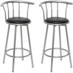 vidaXL Barhocker 2 Stk Schwarz Kunstleder 60561